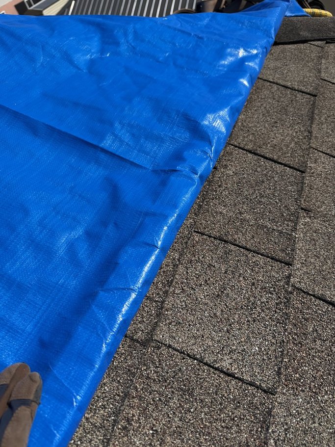 Step 1: Position Your Tarp & Roll Furring Strips